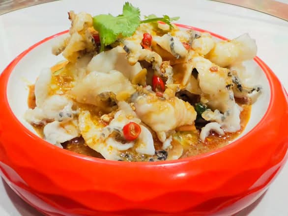 捞汁黑鱼片 snakehead fish slices with sauce